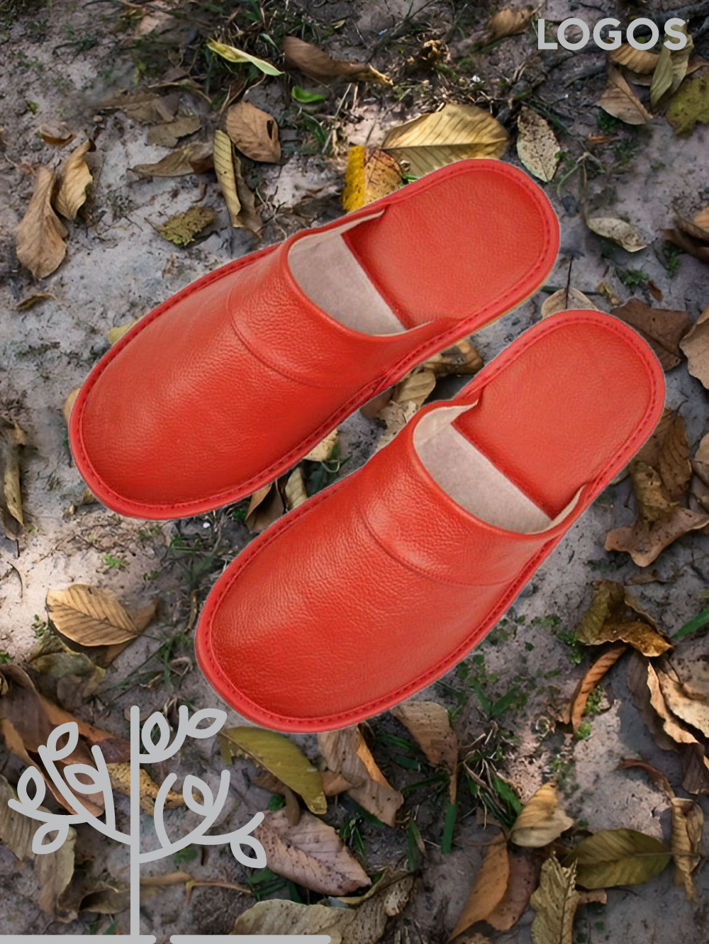 Men's and women's leather slippers
